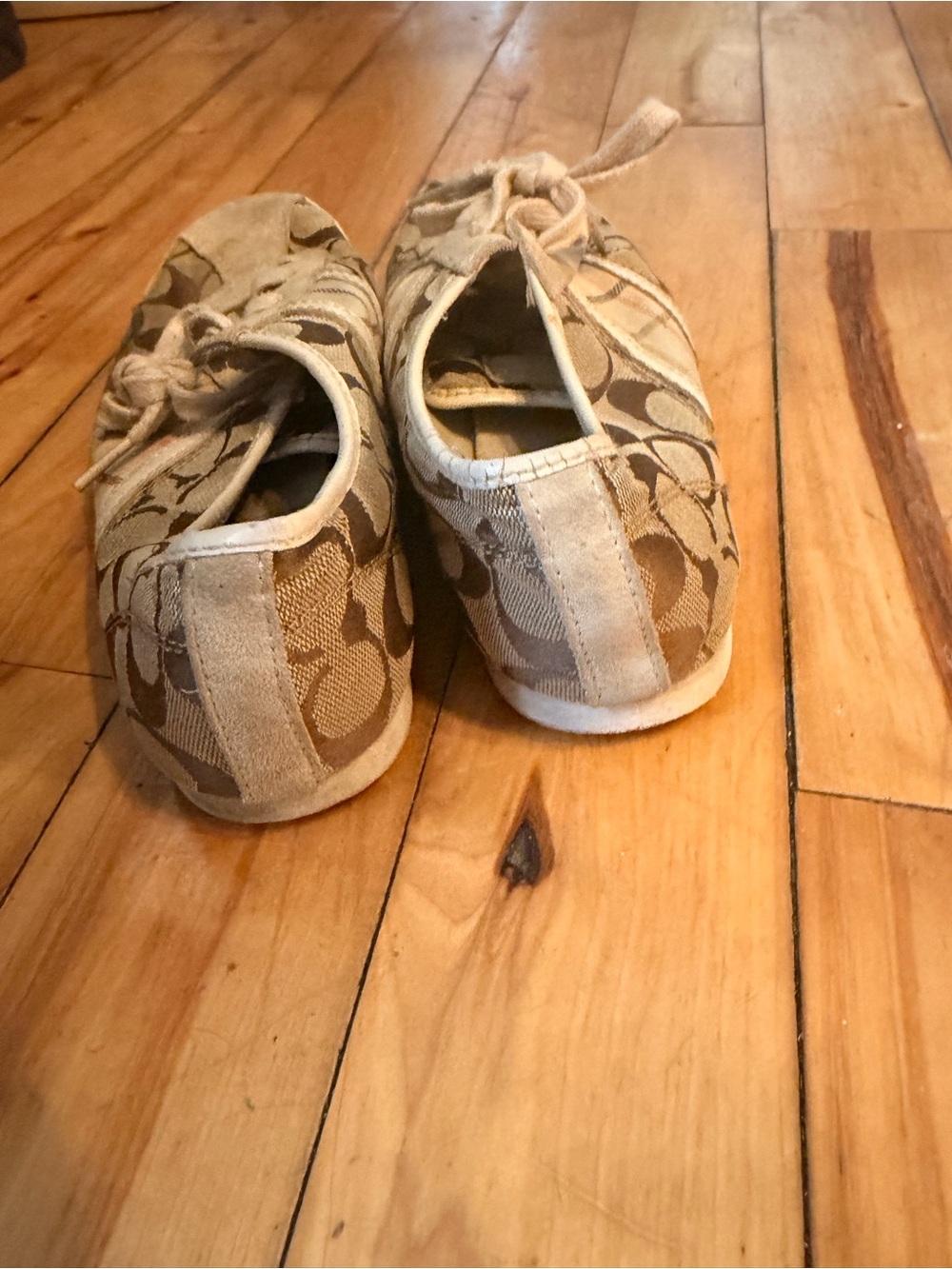 Coach Paxton A1730 Women Size 8.5M Brown Signature Canvas Suede Sneakers - Picture 3 of 9